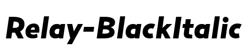 Relay-BlackItalic Font Image
