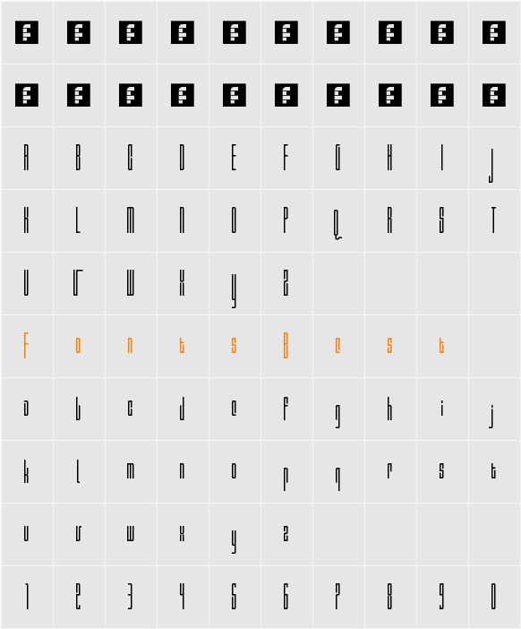 Valdero Character Map