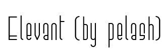 Elevant (by pelash) Font Image