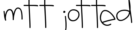 MTF Jotted Font Image