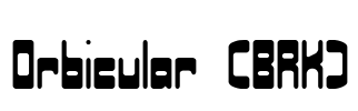 Orbicular (BRK) Font Image