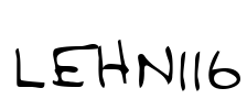 LEHN116 Font Image