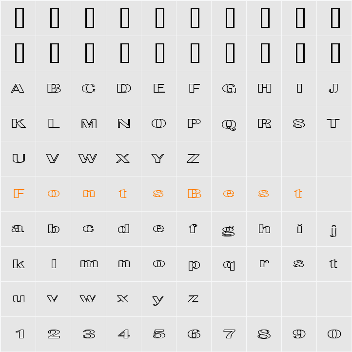 Effluence Character Map