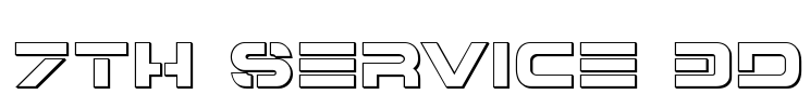 7th Service 3D Font Image
