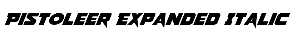 Pistoleer Expanded Italic Font Image