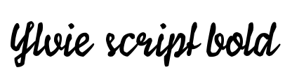Ylvie script bold Font Image