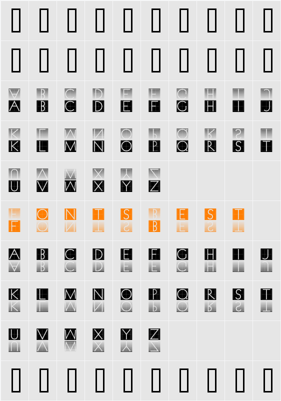 Xperimentypo Character Map