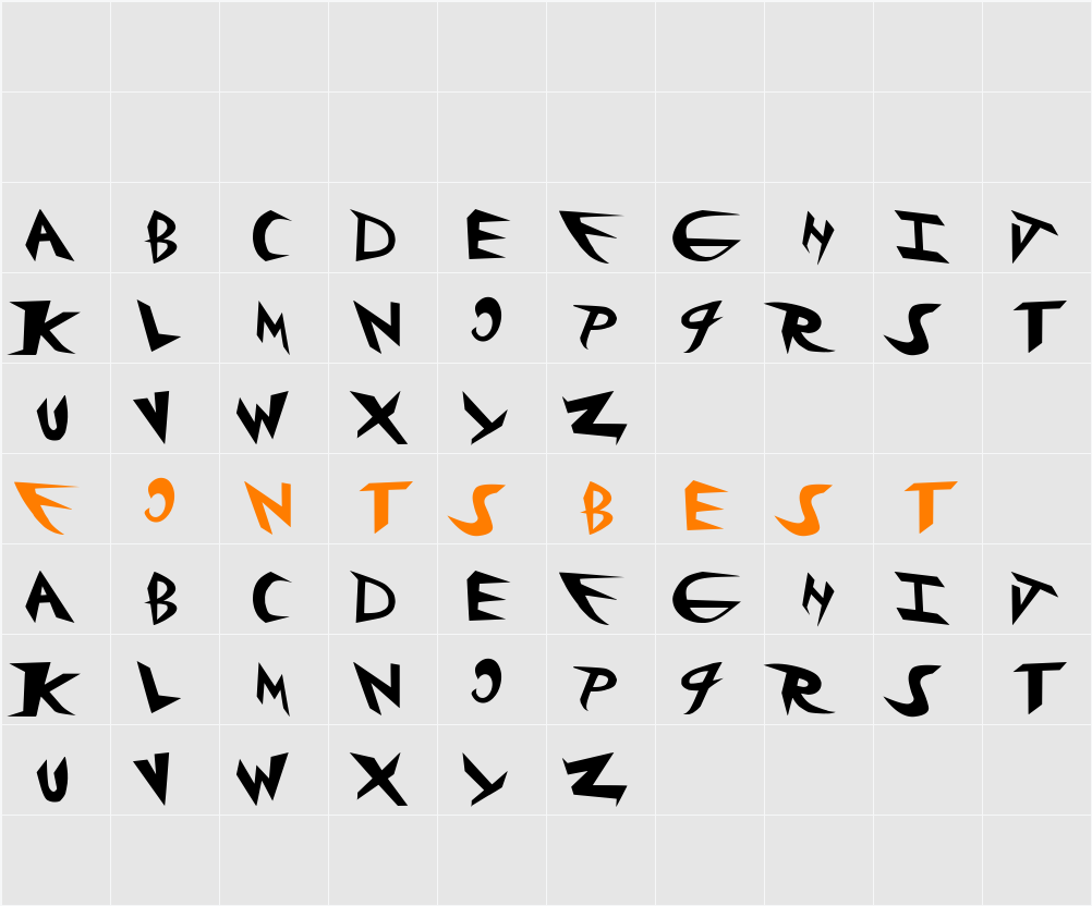rockster Character Map