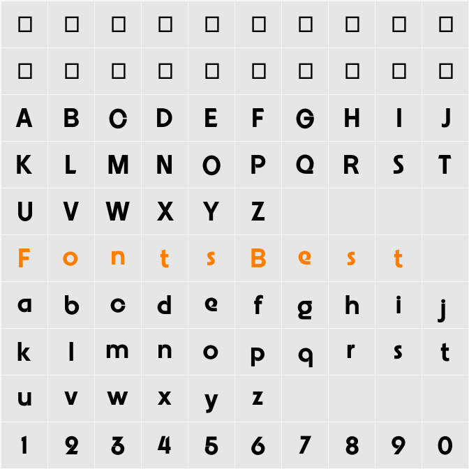 Embrionic55 Character Map