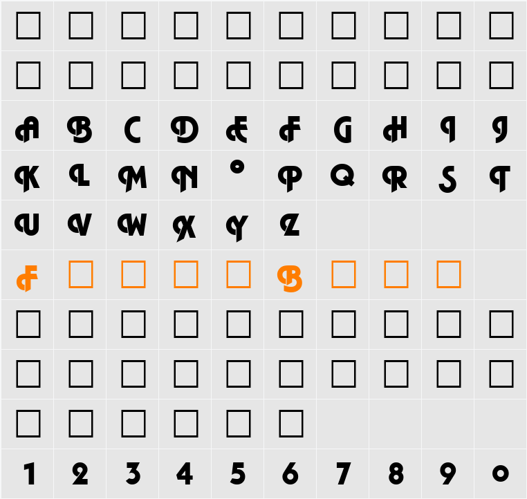 PiazzaInitials Character Map