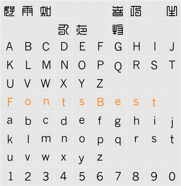 JetLink BoldRoundJang Character Map