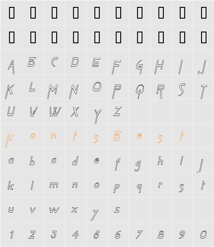 Tablet-Hollow Character Map