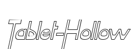 Tablet-Hollow Font Image