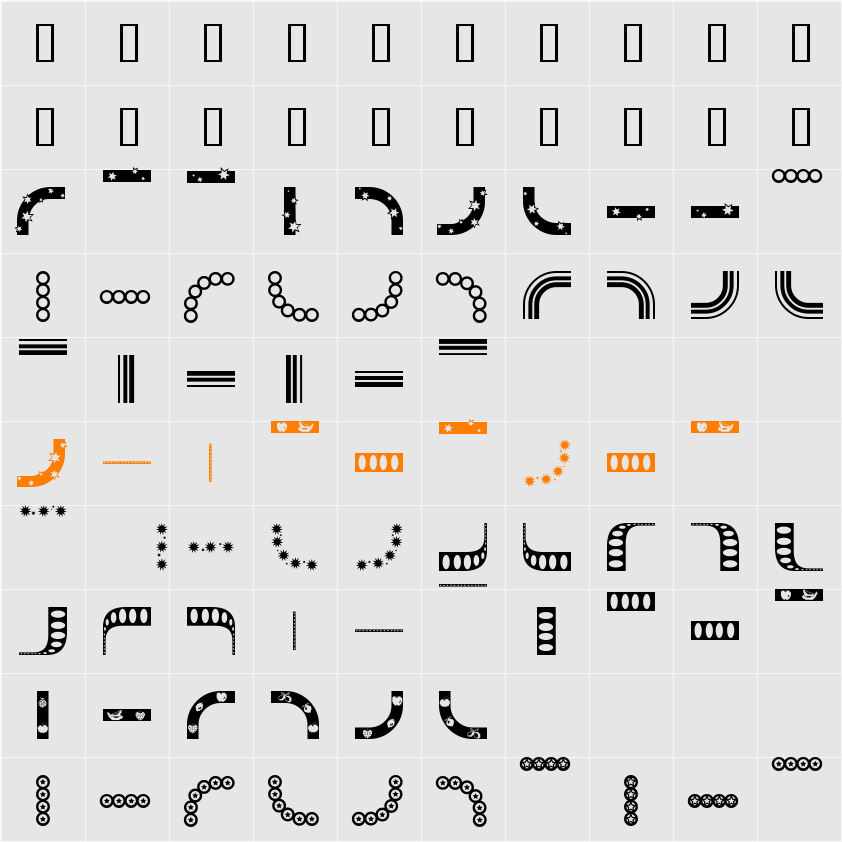 BorderMon Character Map