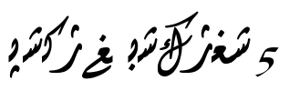 Hiyal Diwani5 Font Image