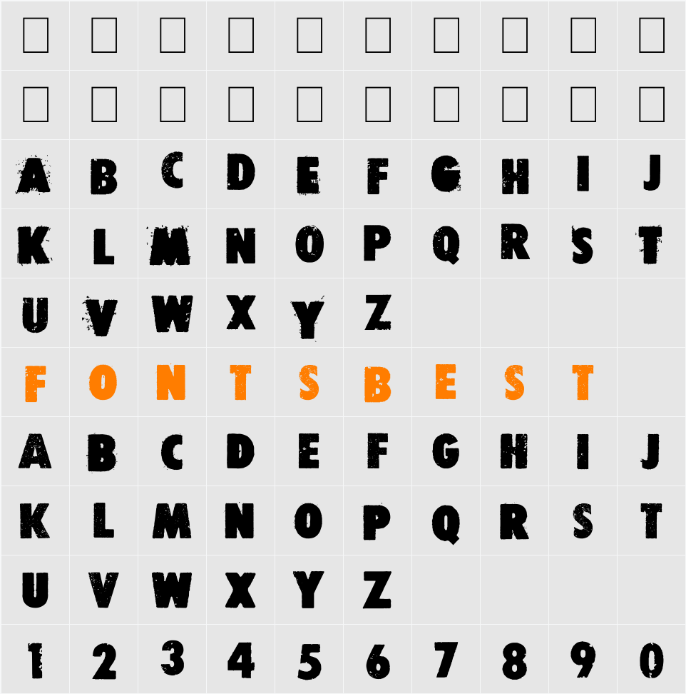 Free press Character Map