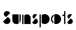 Sunspots Font Image