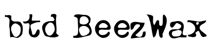 btd BeezWax Font Image