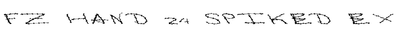 FZ HAND 24 SPIKED EX Font Image