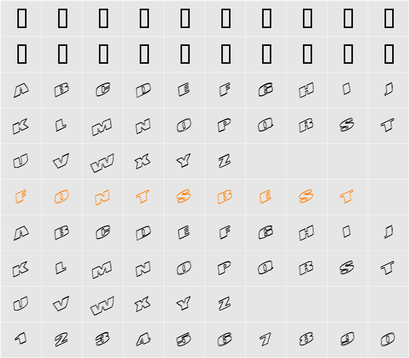 KometenMelodie1 Character Map
