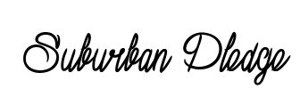 Suburban Pledge Font Image
