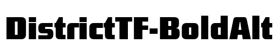 DistrictTF-BoldAlt Font Image