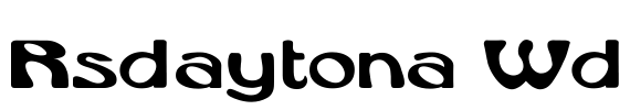 Rsdaytona Wd Font Image