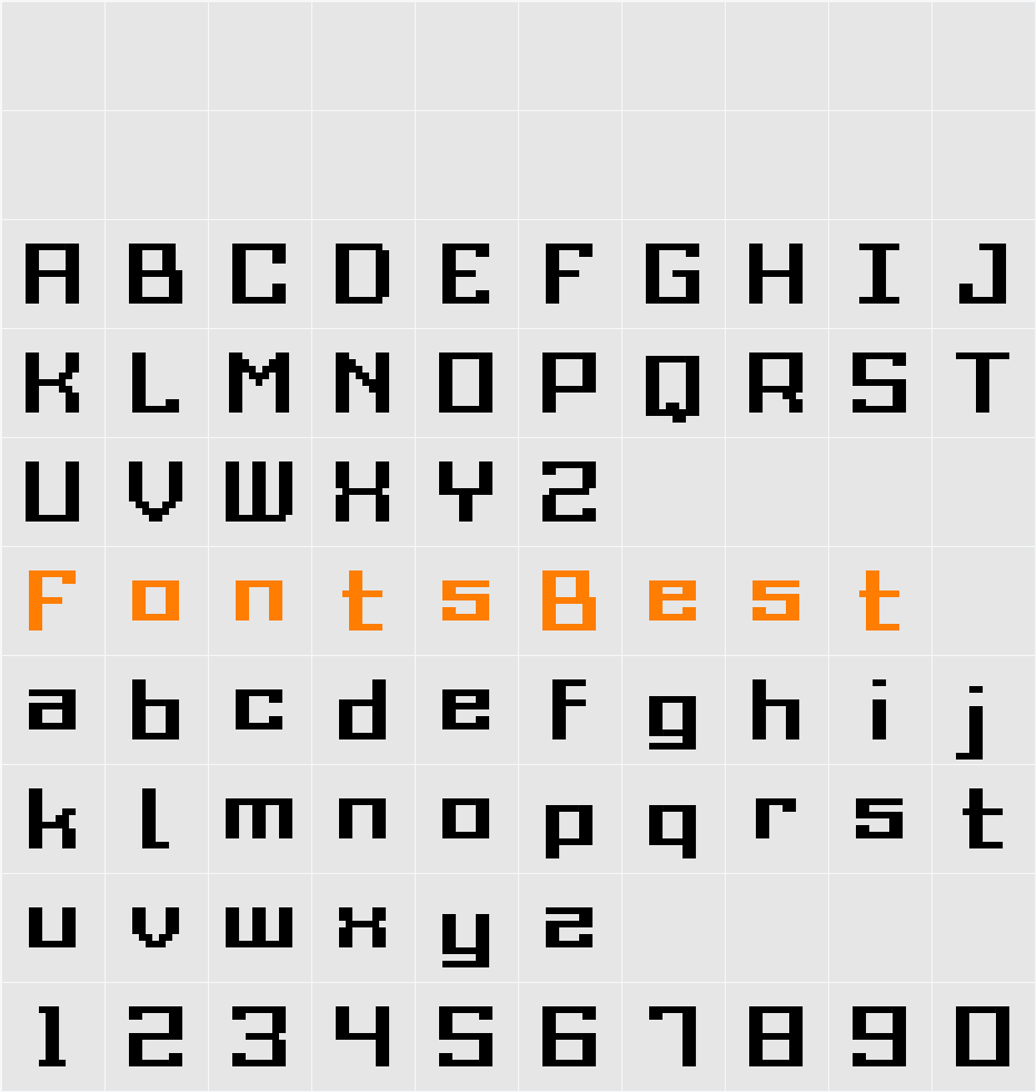 Grixel Acme 9 Regular Bold Xtnd Character Map