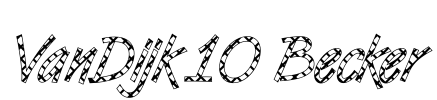 VanDijk10 Becker Font Image