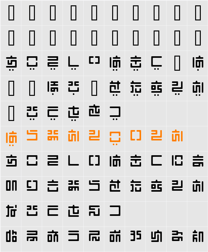 iiyodomu Character Map