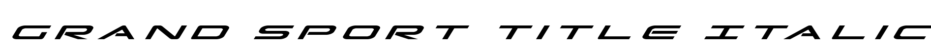 Grand Sport Title Italic