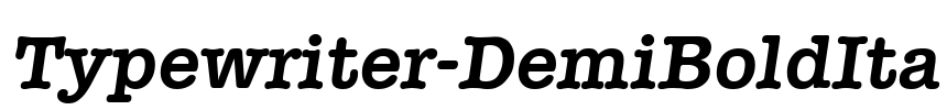 Typewriter-DemiBoldIta Font Image