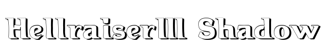 Hellraiser3 Shadow Font Image