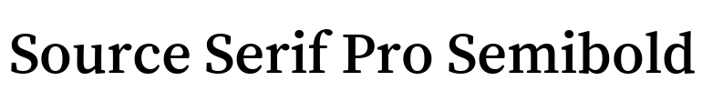 Source Serif Pro Semibold
