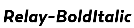Relay-BoldItalic Font Image