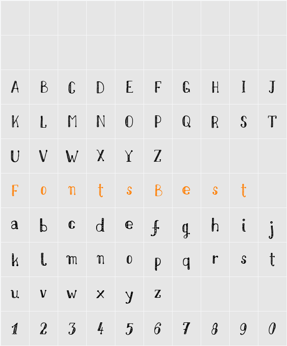 NikolaidisHand Character Map
