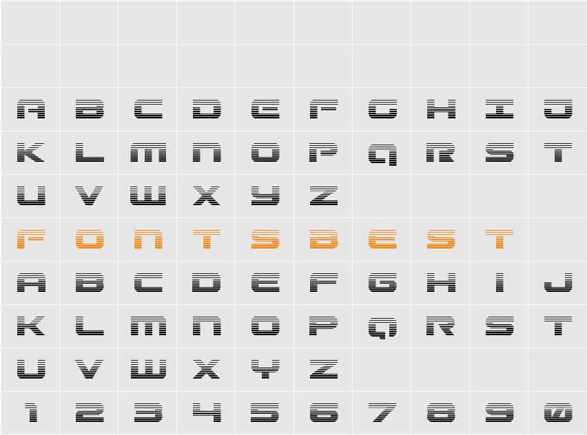 Gunship Gradient Character Map