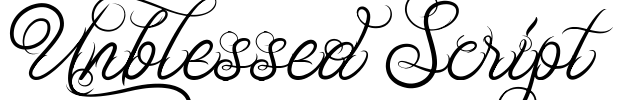 Unblessed Script Font Image
