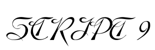 SCRIPT 9 Font Image