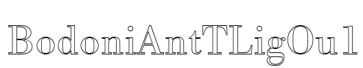 BodoniAntTLigOu1 Font Image