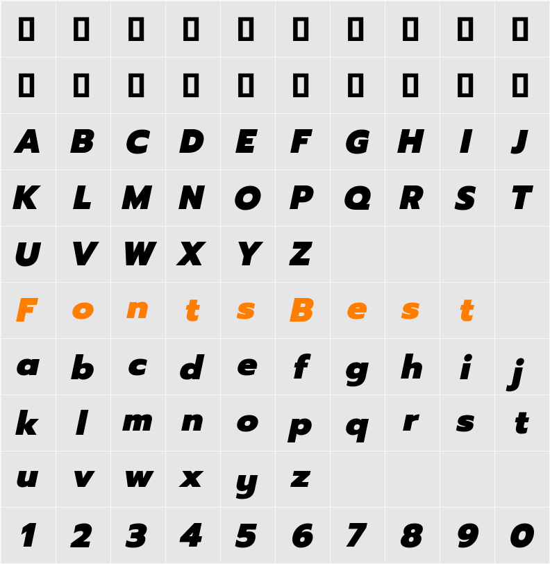 Prompt Black Character Map
