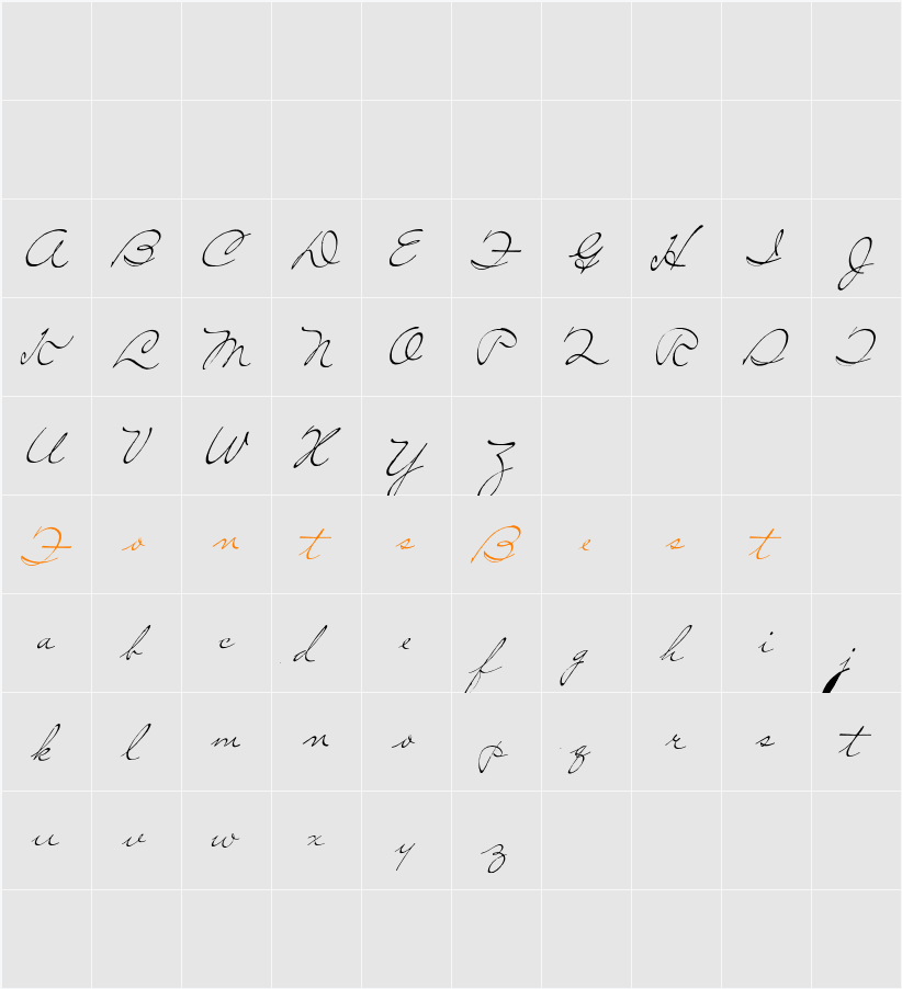 So Lonely Character Map