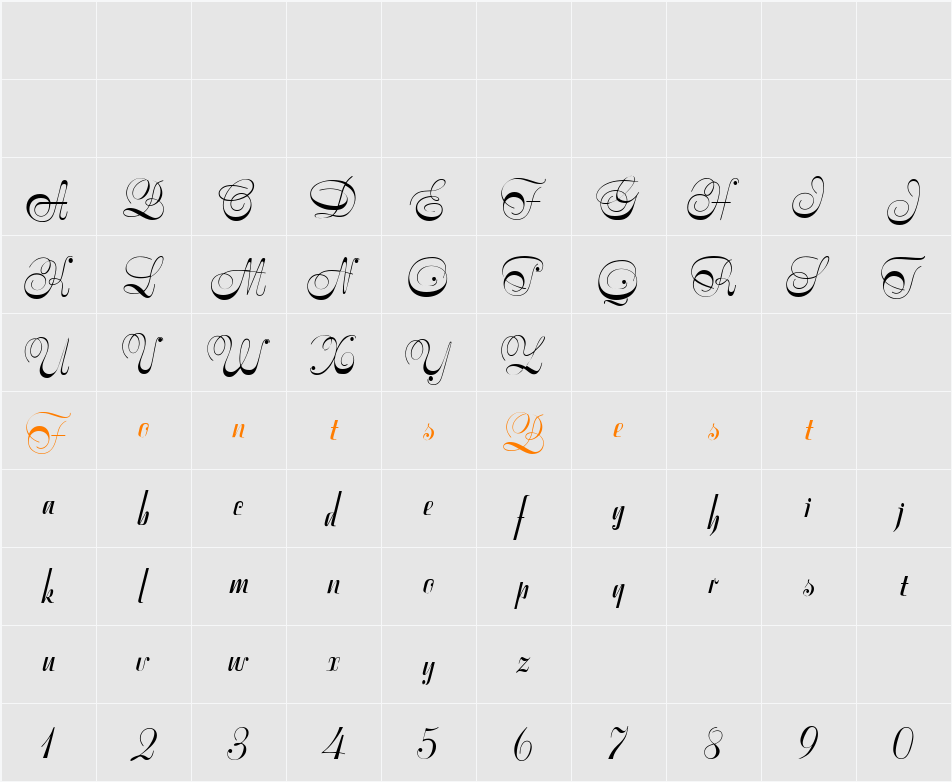 Symphonie CAT Character Map
