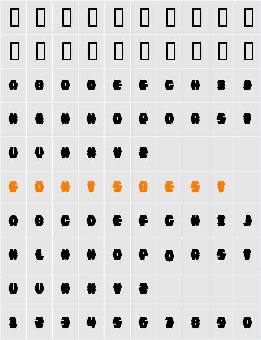 ZebrawOS Character Map