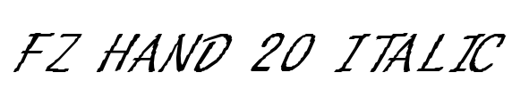 FZ HAND 20 ITALIC