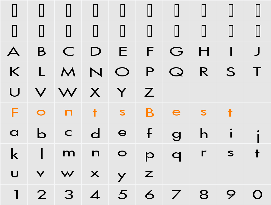Fusi Extended Character Map