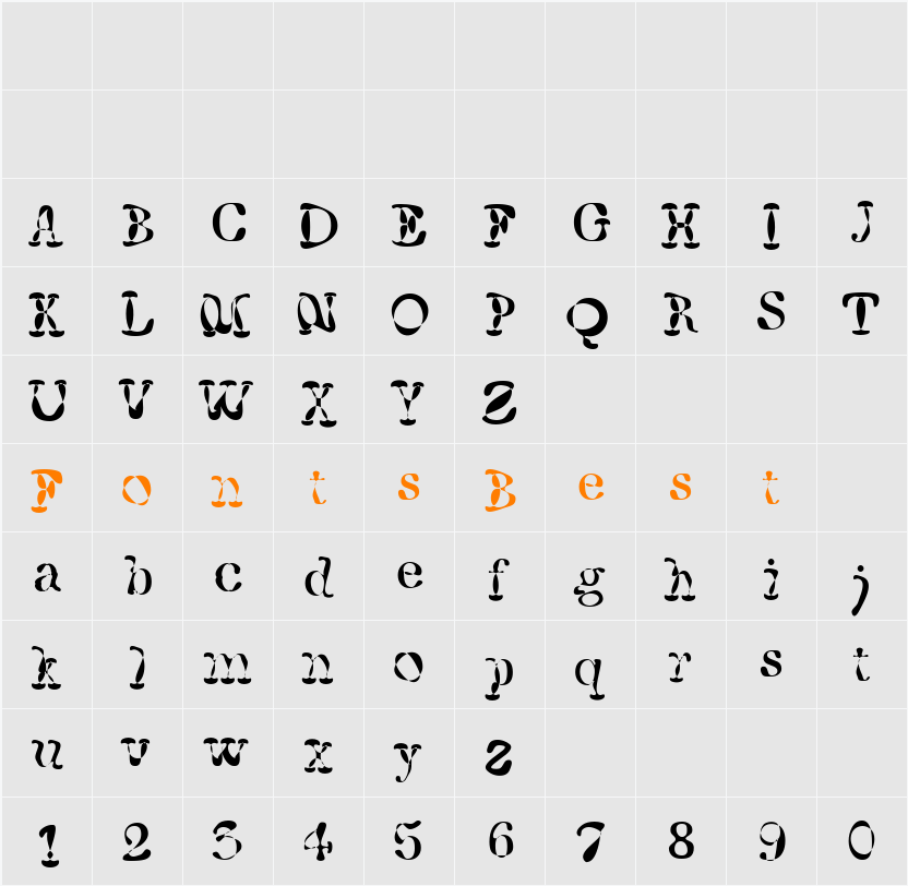 F Character Map