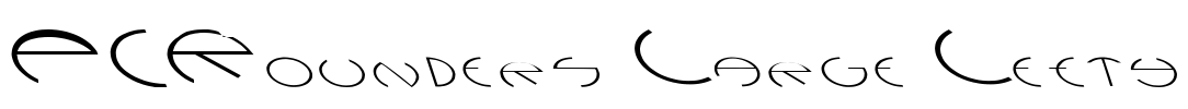 PCRounders Large Lefty Font Image