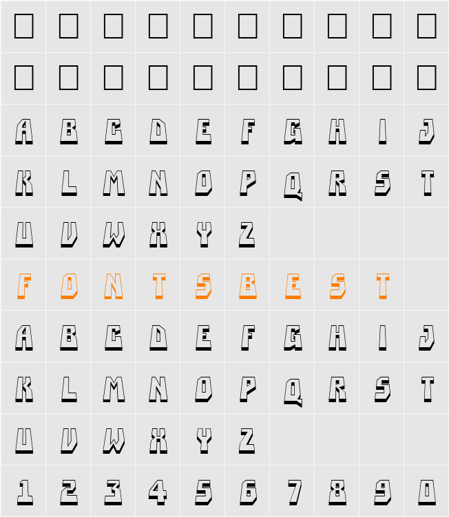 a_SimplerPrspSh Character Map