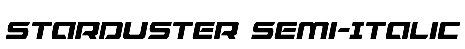 Starduster Semi-Italic Font Image
